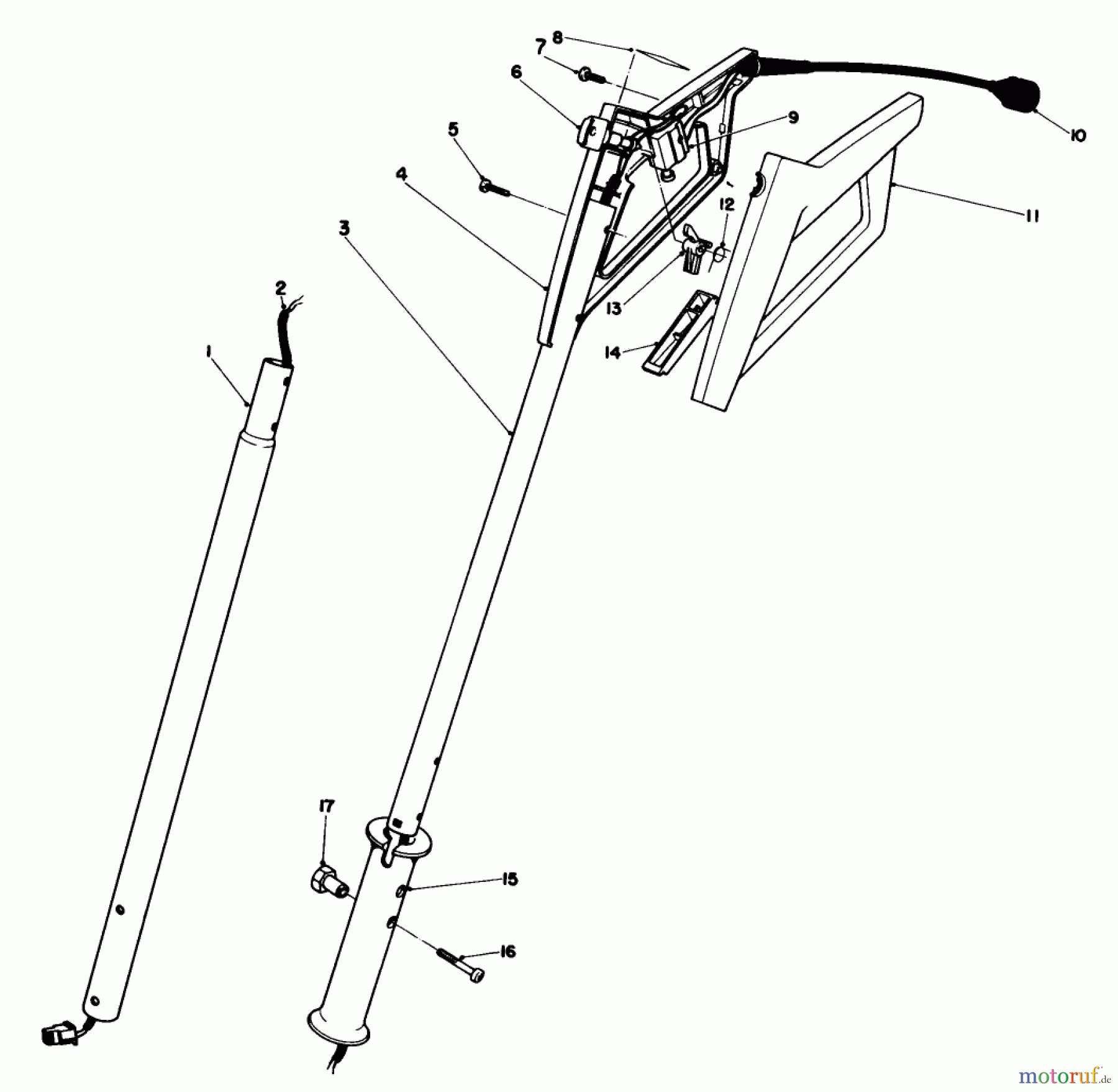  Toro Neu Snow Blowers/Snow Throwers Seite 1 38310 - Toro Power Shovel Snowthrower, 1982 (2000001-2999999) HANDLE ASSEMBLY