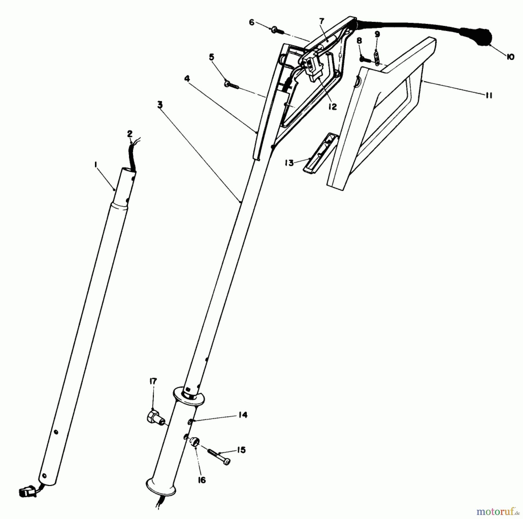  Toro Neu Snow Blowers/Snow Throwers Seite 1 38325 - Toro Power Shovel Snowthrower, 1982 (2000001-2999999) HANDLE ASSEMBLY