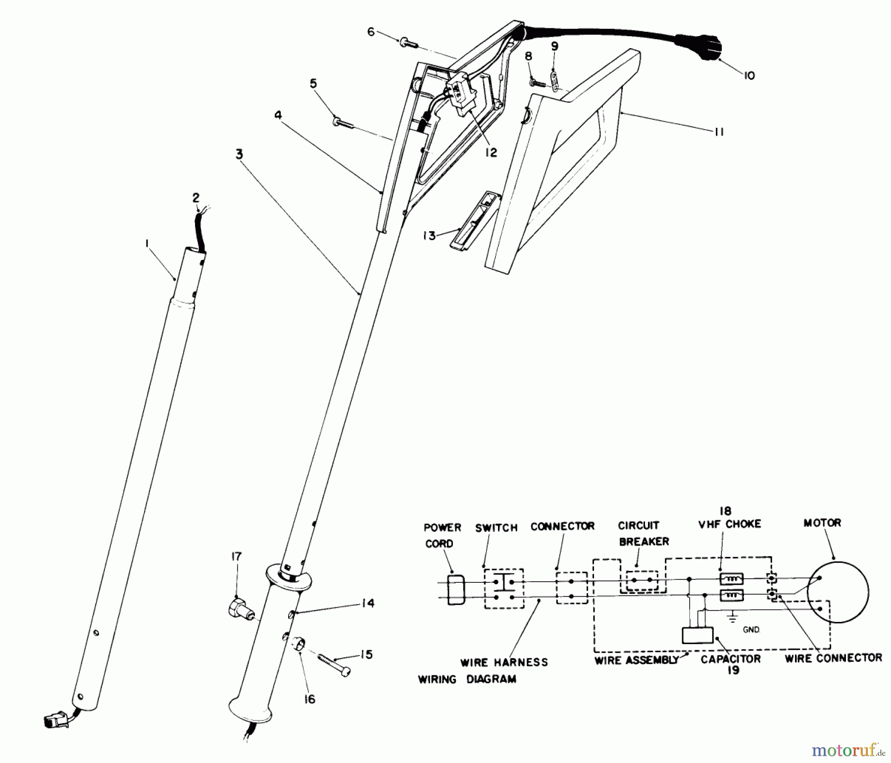  Toro Neu Snow Blowers/Snow Throwers Seite 1 38325C - Toro Power Shovel Snowthrower, 1989 (9000001-9999999) HANDLE ASSEMBLY