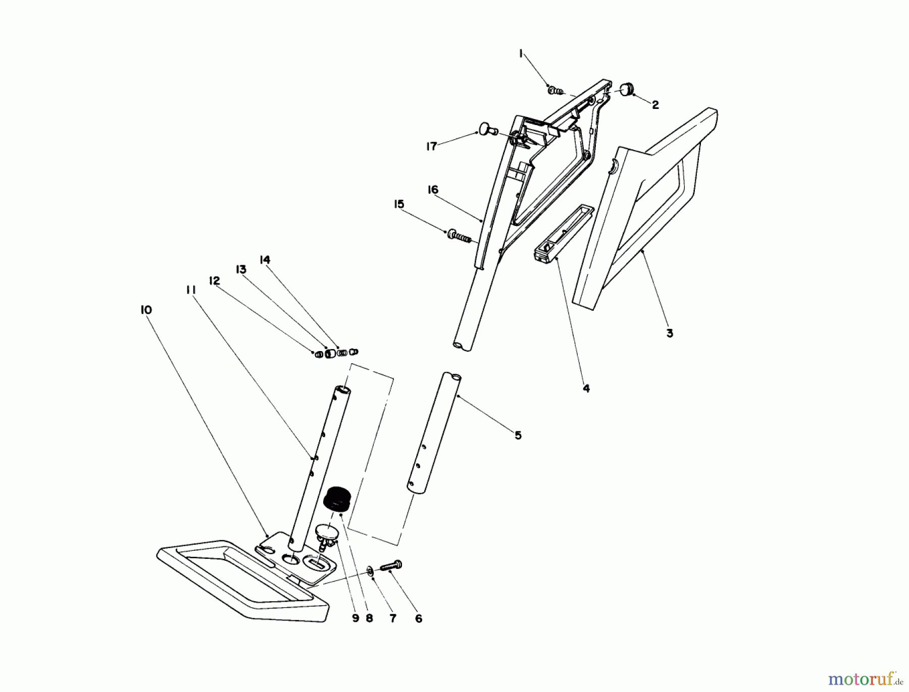  Toro Neu Snow Blowers/Snow Throwers Seite 1 38350 - Toro Gas Power Shovel Snowthrower, 1985 (5000001-5999999) HANDLE ASSEMBLY