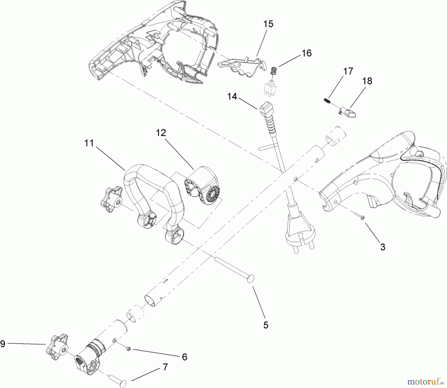  Toro Neu Snow Blowers/Snow Throwers Seite 1 38365 - Toro Power Shovel Plus, 2008 (280000001-280999999) HANDLE ASSEMBLY