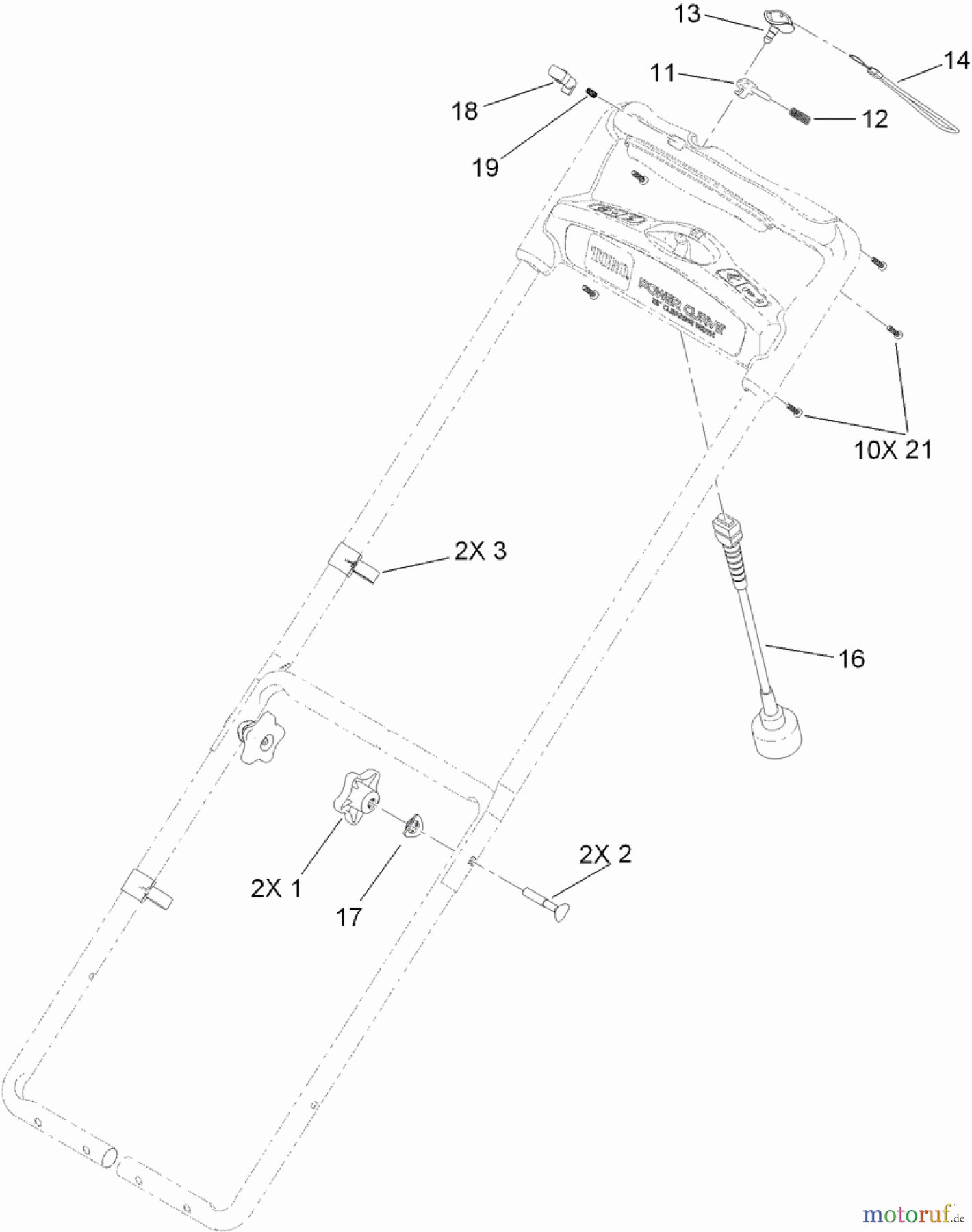  Toro Neu Snow Blowers/Snow Throwers Seite 1 38381 (1800) - Toro 1800 Power Curve Snowthrower, 2012 (312000001-312999999) HANDLE ASSEMBLY