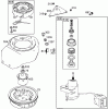 Toro 38419 (2450) - CCR 2450 Snowthrower, 2000 (200012437-200999999) Listas de piezas de repuesto y dibujos FLYWHEEL, BLOWER HOUSING, AND STARTER ASSEMBLIES BRIGGS AND STRATTON 084133-0196-E1