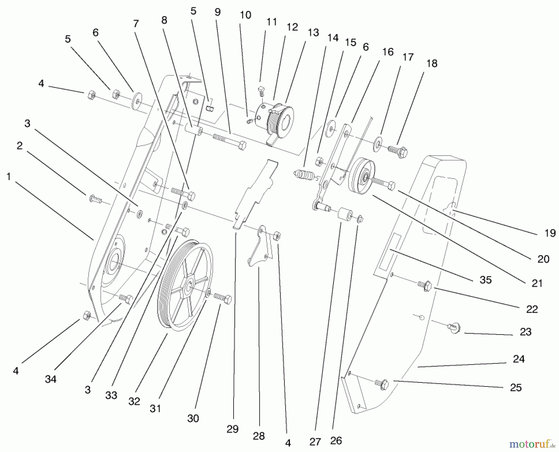  Toro Neu Snow Blowers/Snow Throwers Seite 1 38422 (2500) - Toro CCR 2500 Snowthrower, 1999 (9900001-9999999) SIDE PLATE AND IDLER ASSEMBLY