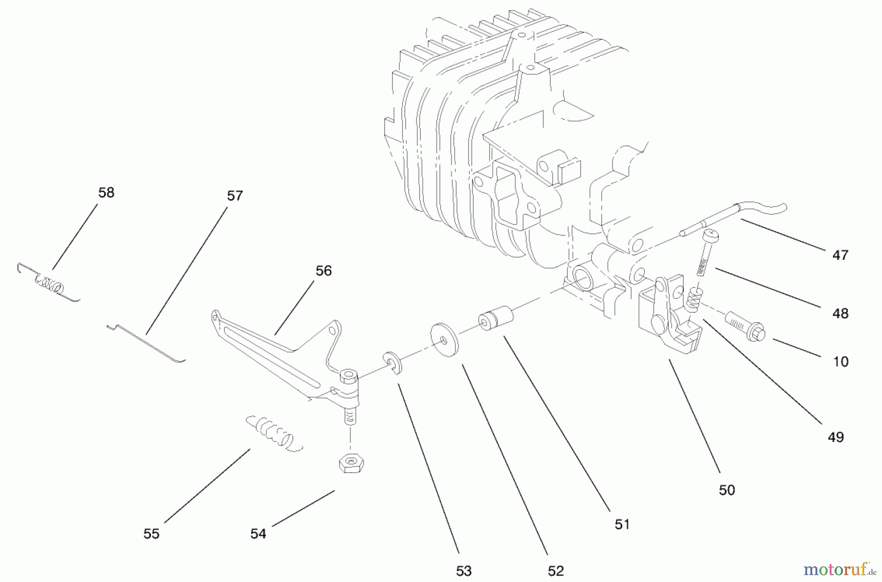  Toro Neu Snow Blowers/Snow Throwers Seite 1 38430 (3000) - Toro CCR 3000 Snowthrower, 1997 (7900001-7999999) ENGINE ASSEMBLY MODEL NO. 47PT6-4 #4