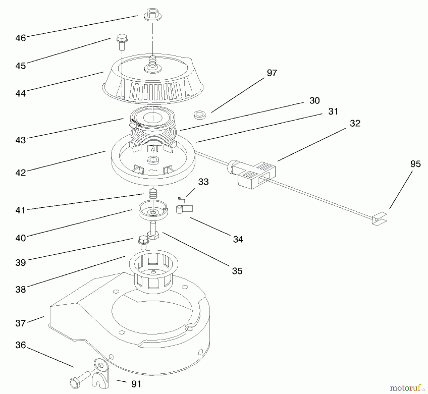  Toro Neu Snow Blowers/Snow Throwers Seite 1 38436 (3000) - Toro CCR 3000 Snowthrower, 1997 (7900001-7999999) ENGINE ASSEMBLY MODEL NO. 47PT6-5 #3