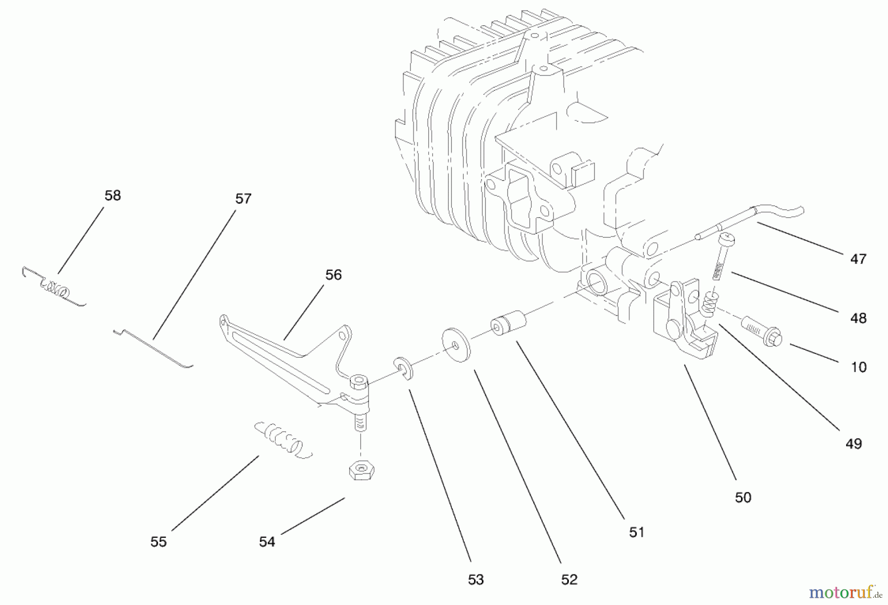  Toro Neu Snow Blowers/Snow Throwers Seite 1 38436 (3000) - Toro CCR 3000 Snowthrower, 1997 (7900001-7999999) ENGINE ASSEMBLY MODEL NO. 47PT6-5 #4