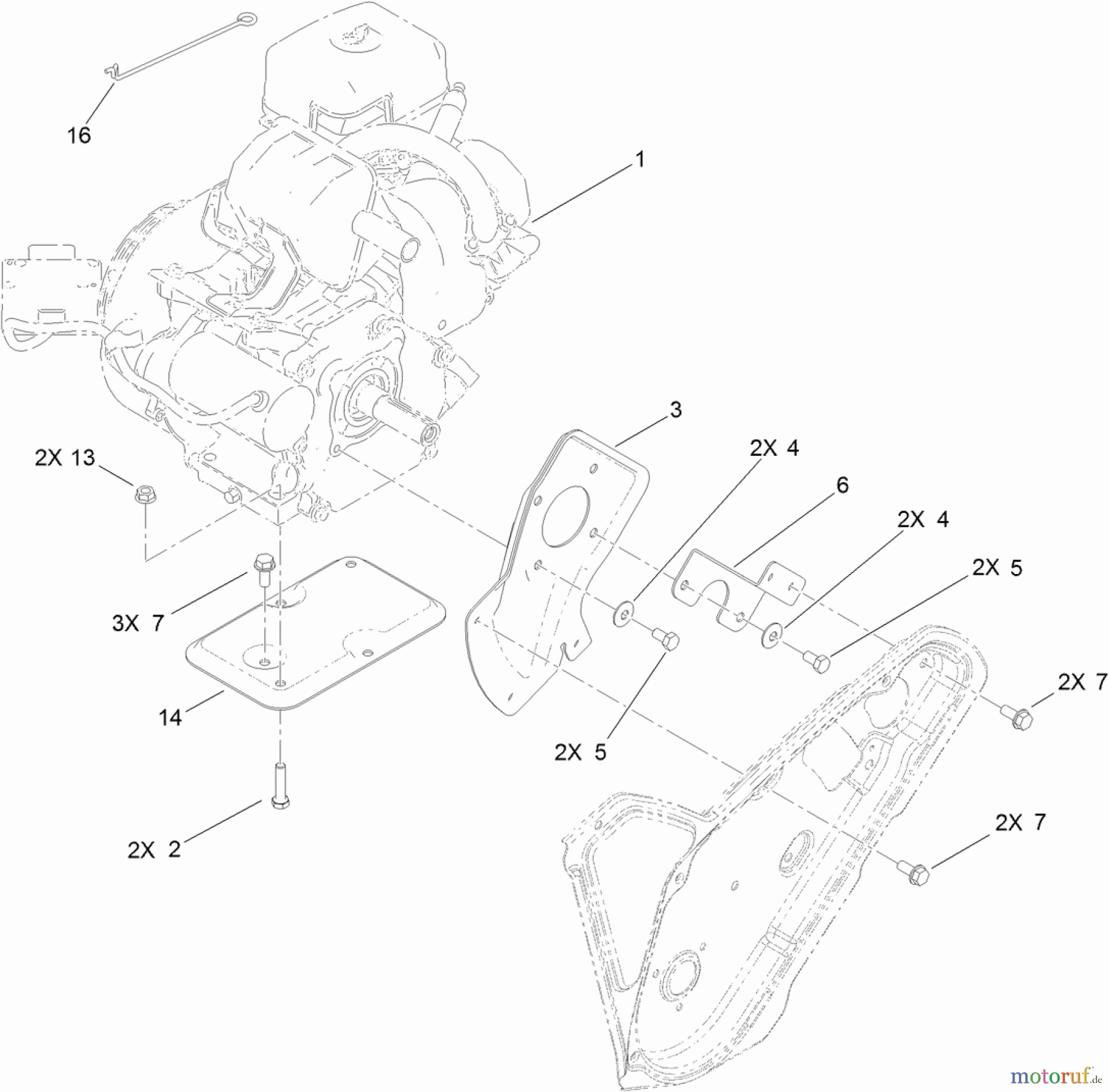  Toro Neu Snow Blowers/Snow Throwers Seite 1 38454 (621 ZE) - Toro Power Clear 621 ZE Snowthrower, 2012 (312000001-312999999) ENGINE ASSEMBLY