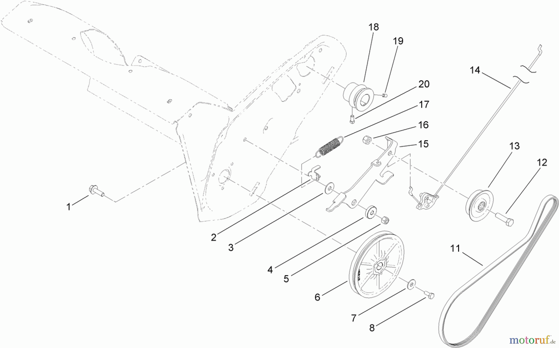  Toro Neu Snow Blowers/Snow Throwers Seite 1 38454 (621 ZE) - Toro Power Clear 621 ZE Snowthrower, 2013 (SN 313000001-313001999) ROTOR DRIVE ASSEMBLY