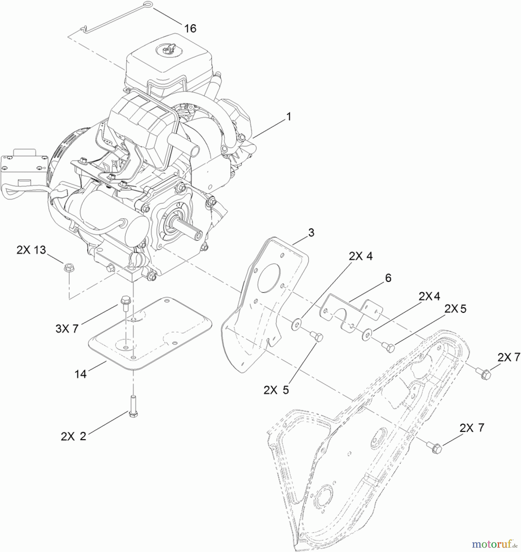  Toro Neu Snow Blowers/Snow Throwers Seite 1 38454 (621 ZE) - Toro Power Clear 621 ZE Snowthrower, 2013 (SN 313002000-313999999) ENGINE ASSEMBLY