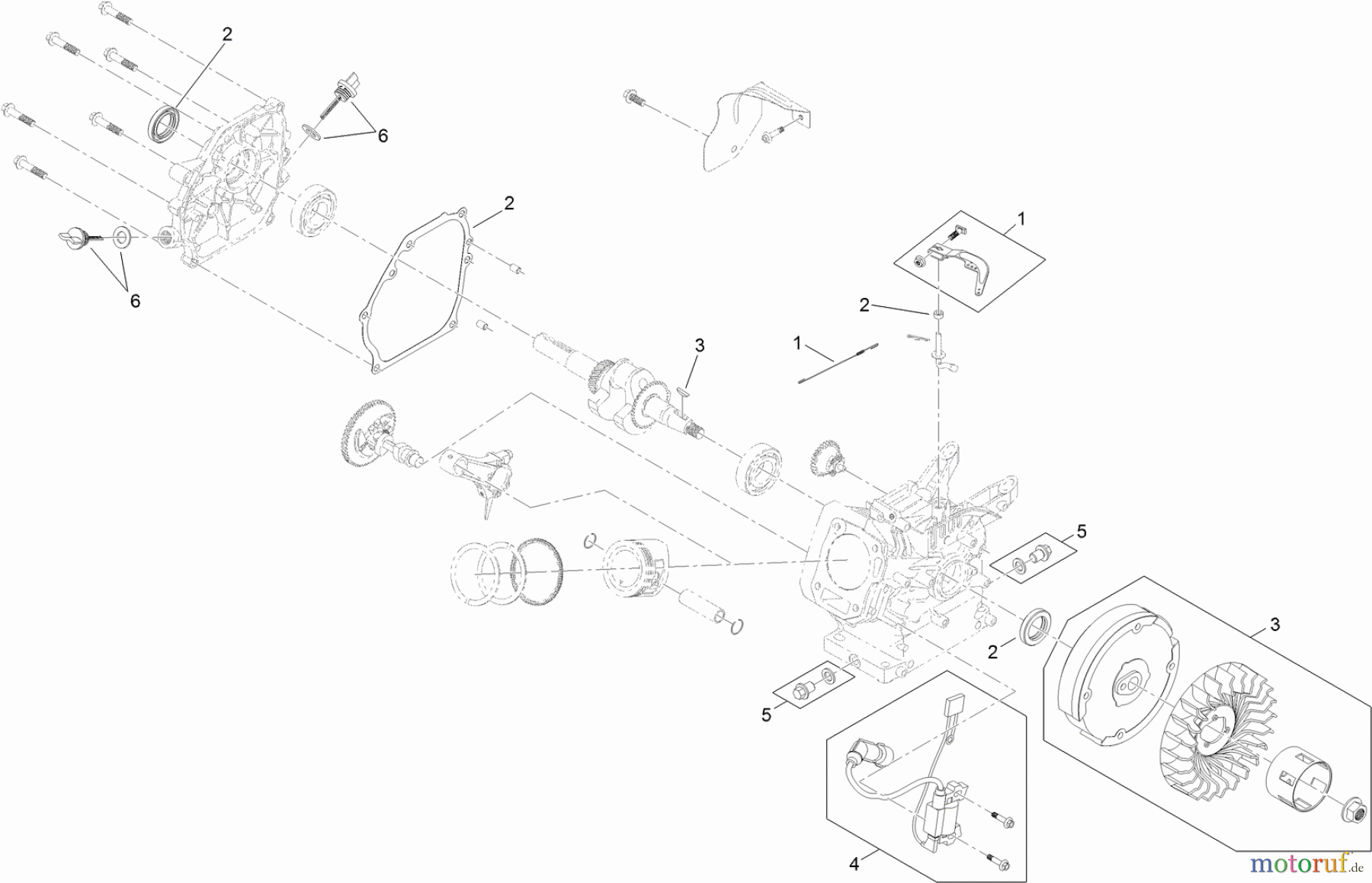  Toro Neu Snow Blowers/Snow Throwers Seite 1 38459 (621 QZE) - Toro Power Clear 621 QZE Snowthrower, 2013 (SN 313000001-313999999) ENGINE ASSEMBLY NO. 2