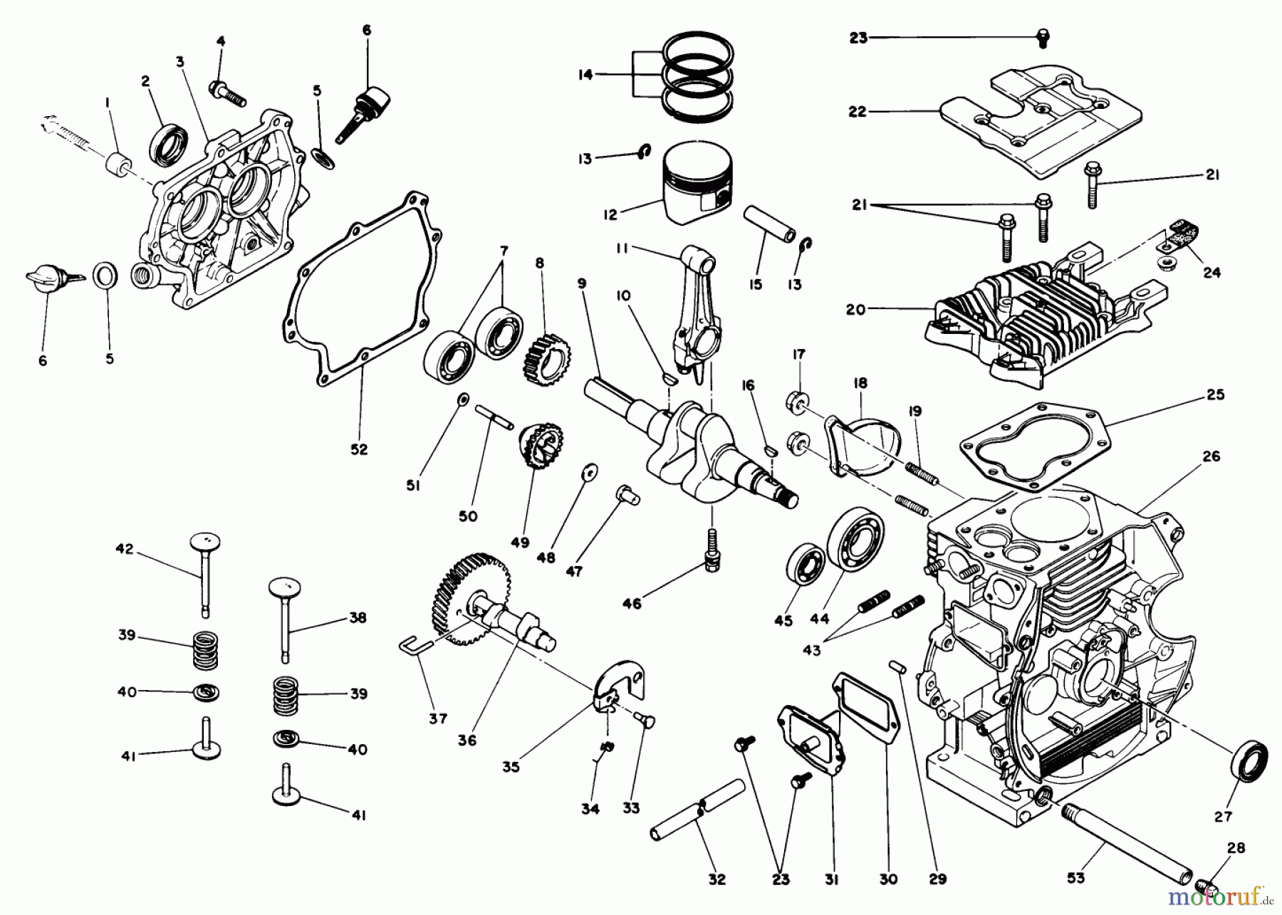  Toro Neu Snow Blowers/Snow Throwers Seite 1 38505 (624) - Toro 624 Power Shift Snowthrower, 1989 (9000001-9999999) ENGINE NO. 68-8280 CRANKCASE ASSEMBLY