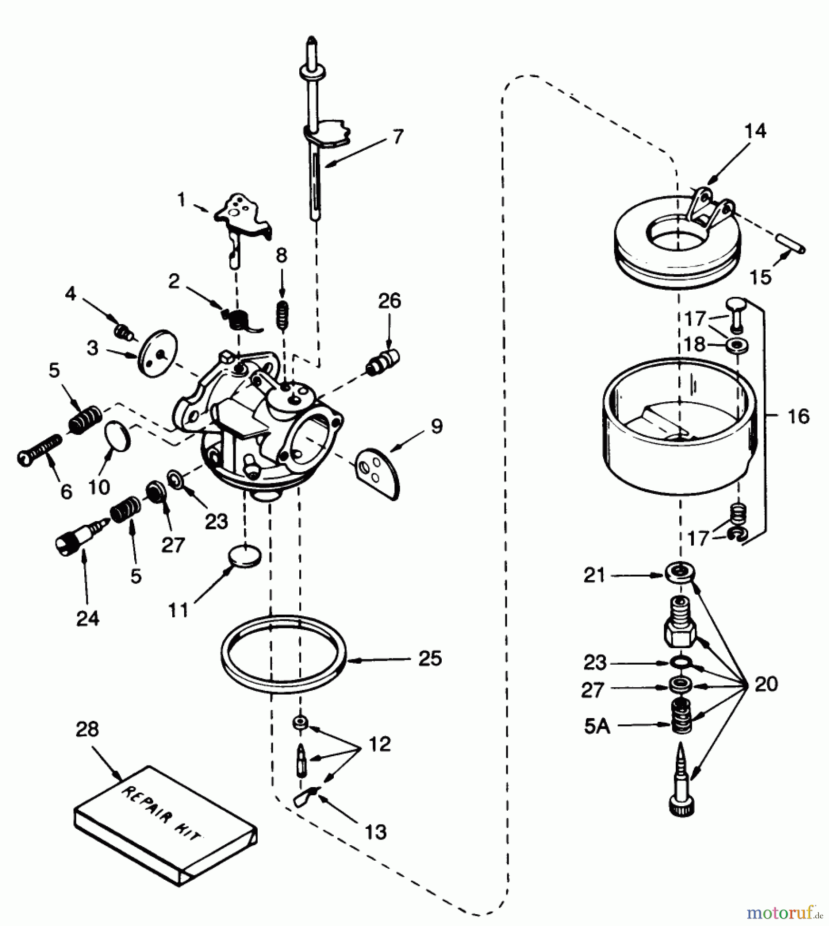  Toro Neu Snow Blowers/Snow Throwers Seite 1 38510 (624) - Toro 624 Power Shift Snowthrower, 1990 (0000001-0999999) CARBURETOR TECUMSEH NO. 632379A