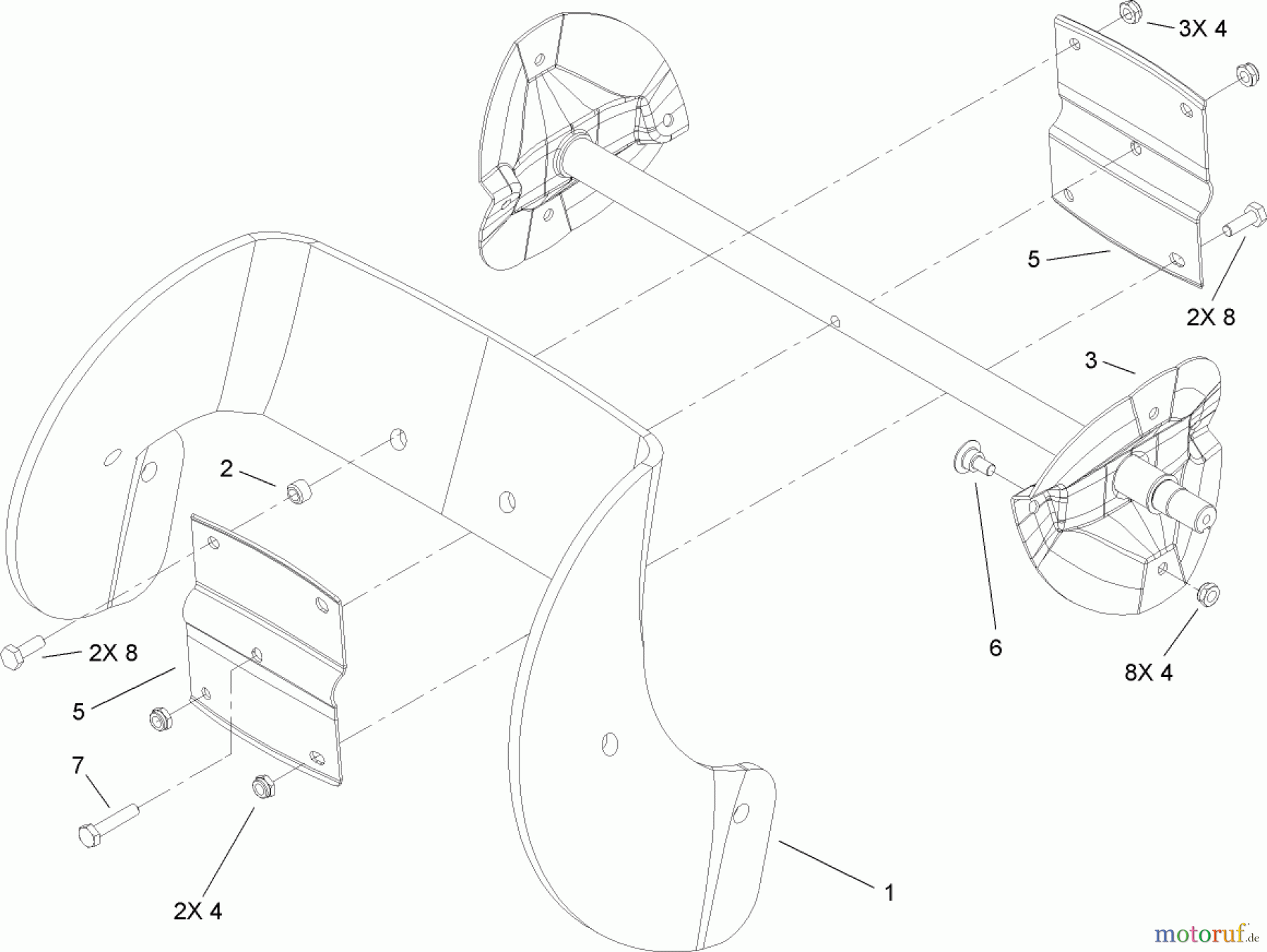  Toro Neu Snow Blowers/Snow Throwers Seite 1 38515 (2450) - Toro CCR 2450 GTS Snowthrower, 2006 (260000001-260999999) ROTOR ASSEMBLY