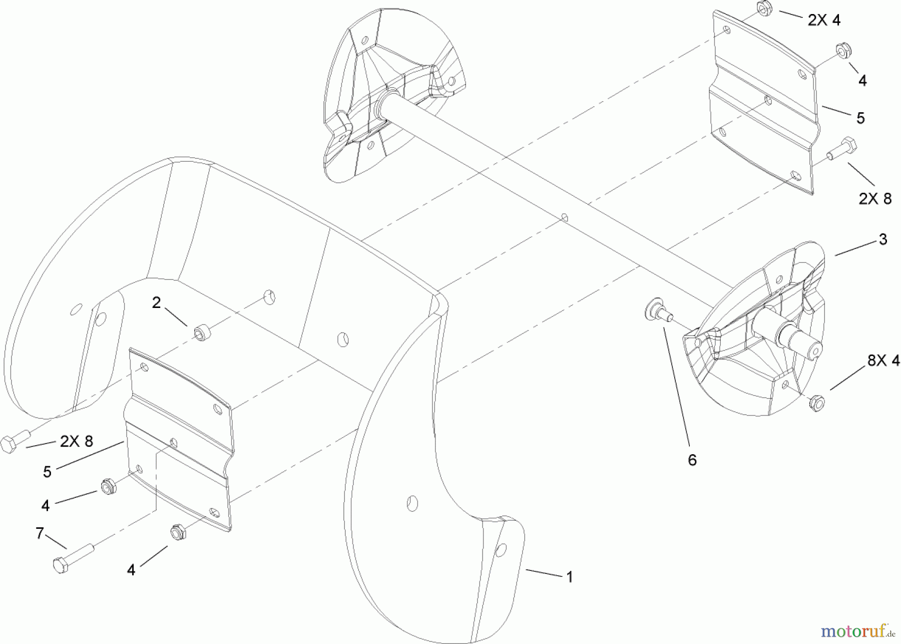  Toro Neu Snow Blowers/Snow Throwers Seite 1 38515 (2450) - Toro CCR 2450 GTS Snowthrower, 2007 (270010001-270999999) ROTOR ASSEMBLY