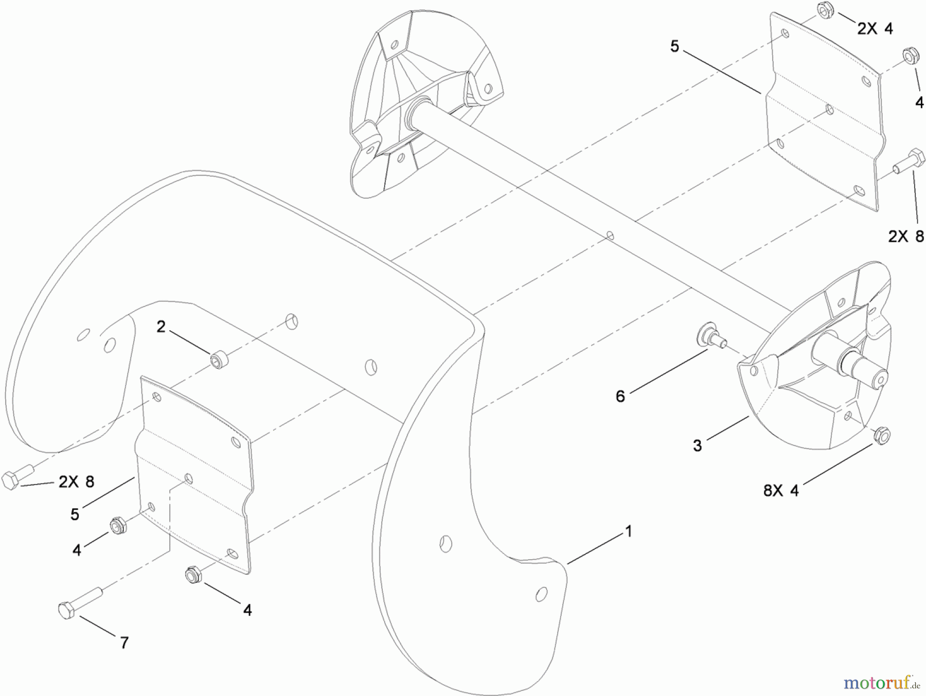  Toro Neu Snow Blowers/Snow Throwers Seite 1 38515 (2450) - Toro CCR 2450 GTS Snowthrower, 2010 (310000001-310006876) ROTOR ASSEMBLY