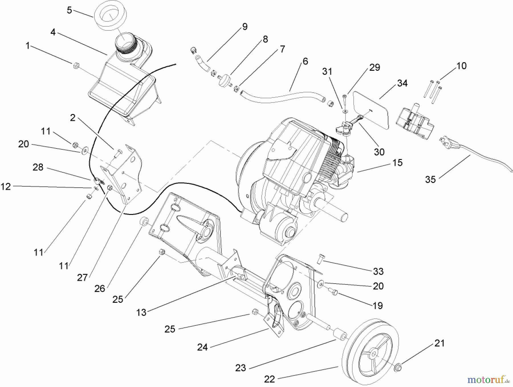  Toro Neu Snow Blowers/Snow Throwers Seite 1 38516 (2450) - Toro CCR 2450 GTS Snowthrower, 2004 (240000001-240999999) ENGINE AND FRAME ASSEMBLY