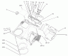Toro 38517 (3650) - CCR 3650 GTS Snowthrower, 2004 (240000001-240999999) Listas de piezas de repuesto y dibujos UPPER SHROUD AND CONTROL PANEL ASSEMBLY