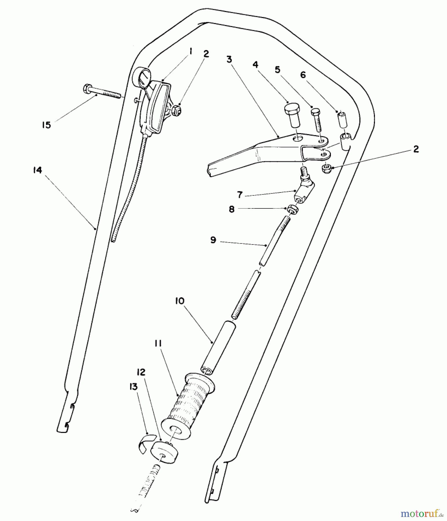  Toro Neu Edgers 58402 - Toro 2 hp Edger, 1984 (4000001-4999999) HANDLE ASSEMBLY