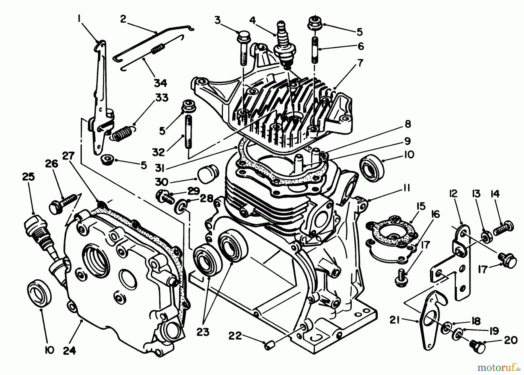  Toro Neu Edgers 58402 - Toro 2 hp Edger, 1985 (5000001-5999999) CRANKCASE ASSEMBLY