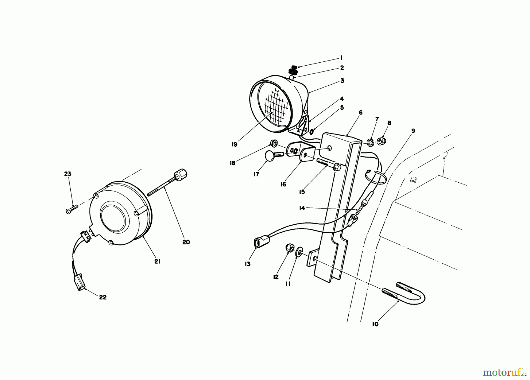  Toro Neu Snow Blowers/Snow Throwers Seite 1 38543 (824) - Toro 824 Power Shift Snowthrower, 1991 (1000001-1999999) LIGHT KIT NO. 66-7930 (OPTIONAL)