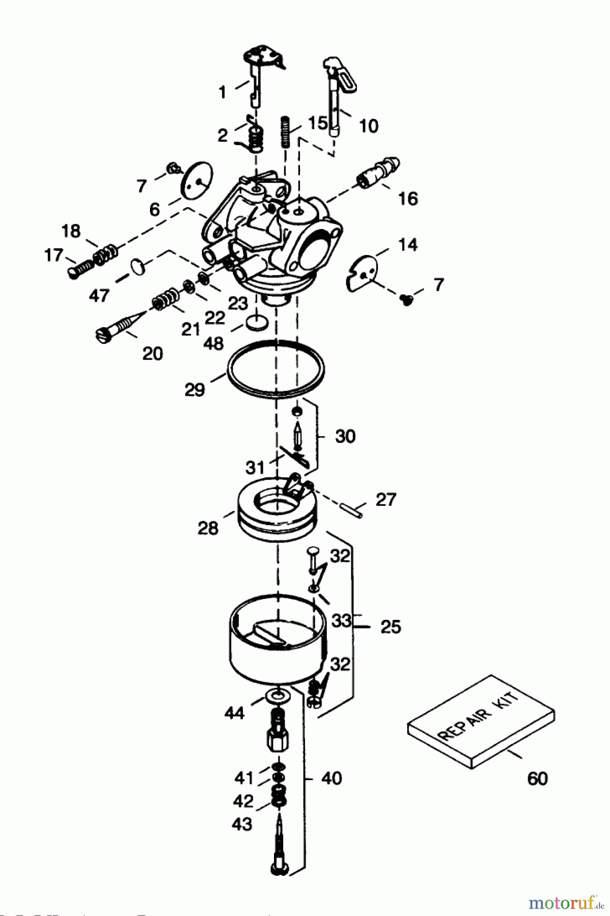  Toro Neu Snow Blowers/Snow Throwers Seite 1 38543 (824) - Toro 824 Power Shift Snowthrower, 1994 (4900001-4999999) CARBURETOR TECUMSEH NO. 632334A