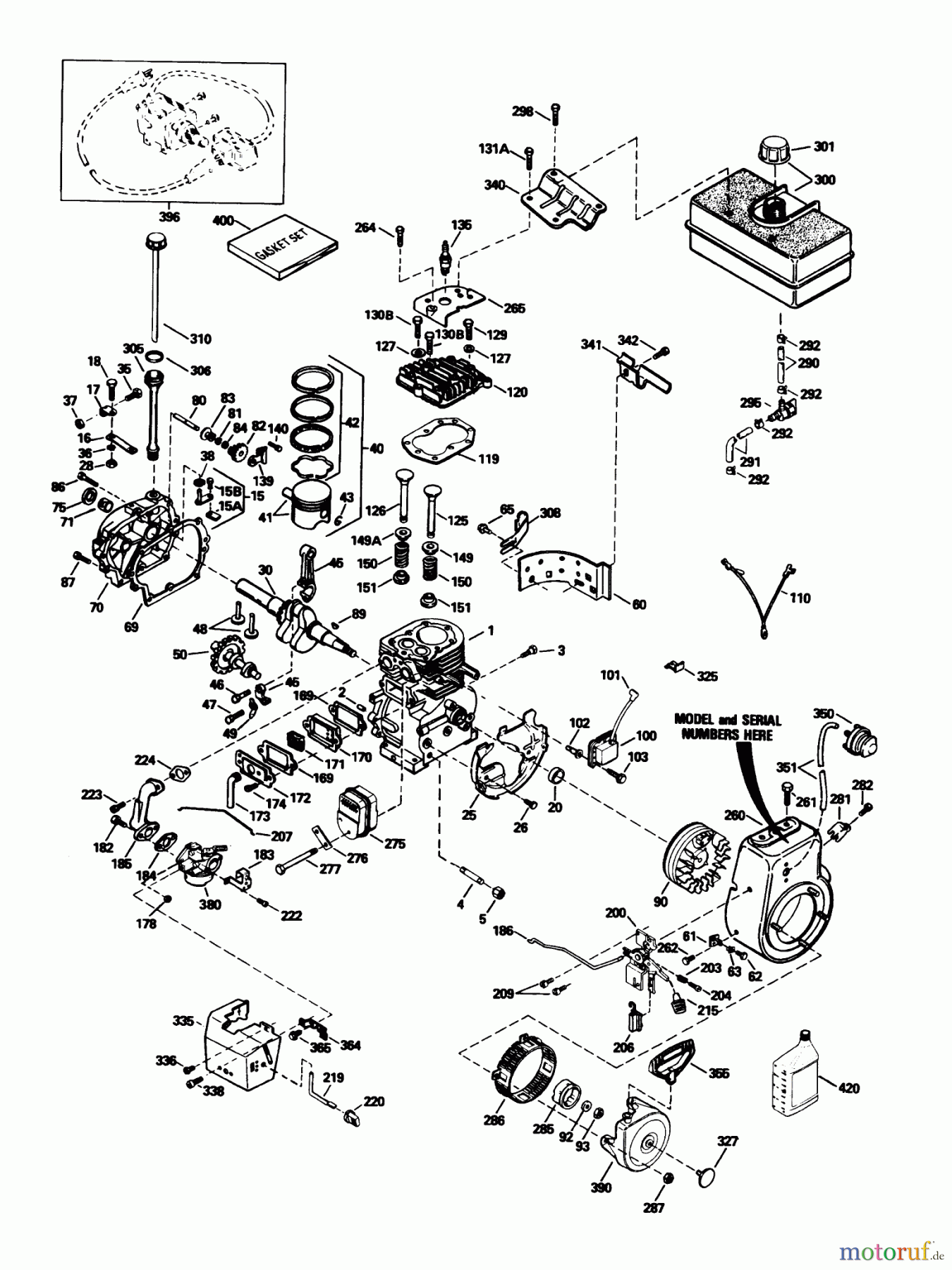  Toro Neu Snow Blowers/Snow Throwers Seite 1 38540 (824) - Toro 824 Power Shift Snowthrower, 1994 (4900001-4999999) ENGINE TECUMSEH MODEL NO. HM80-155337S