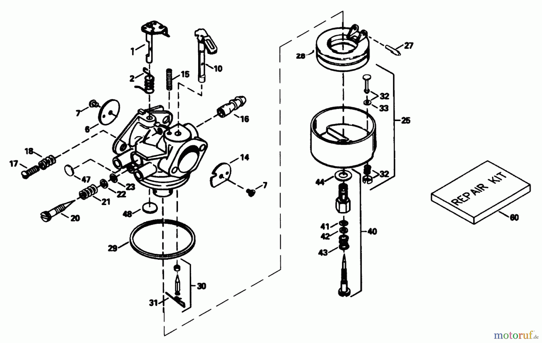  Toro Neu Snow Blowers/Snow Throwers Seite 1 38556 (1028) - Toro 1028 Power Shift Snowthrower, 1996 (6900001-6999999) CARBURETOR NO. 632370A