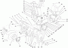 Toro 38558 (1028) - 1028 Power Shift Snowthrower, 1999 (99000001-99999999) Listas de piezas de repuesto y dibujos HOUSING ASSEMBLY