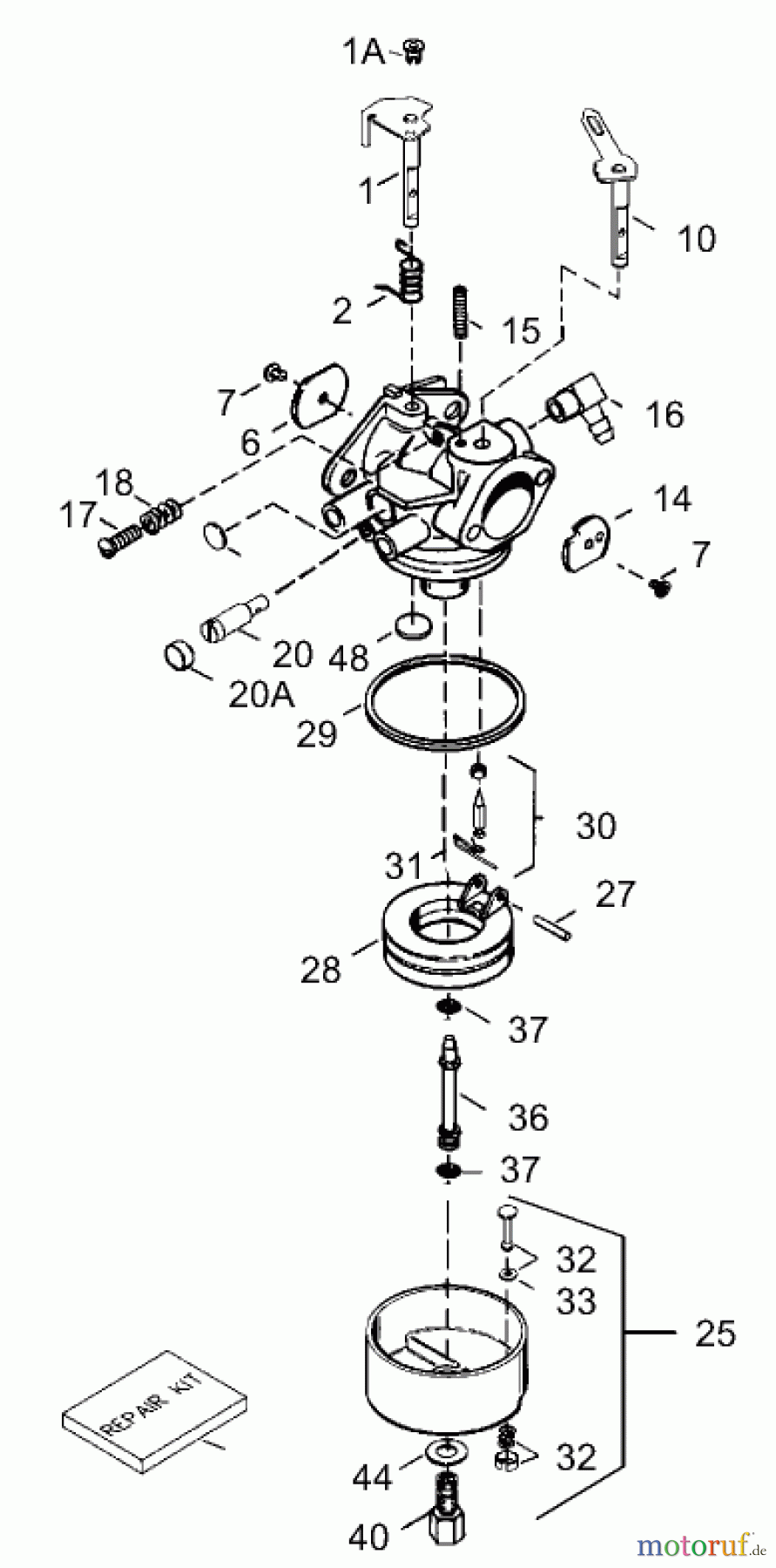  Toro Neu Snow Blowers/Snow Throwers Seite 1 38559 (1028) - Toro 1028 Power Shift Snowthrower, 2004 (240000001-240999999) CARBURETOR PART NO. 640169