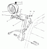 Toro 38559 (1028) - 1028 Power Shift Snowthrower, 2004 (240000001-240999999) Listas de piezas de repuesto y dibujos HEADLAMP ASSEMBLY PART NO. 54-9871