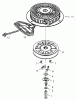 Toro 38560 (1028) - 1028 Power Shift Snowthrower, 2004 (240000001-240999999) Listas de piezas de repuesto y dibujos RECOIL STARTER PART NO. 590749