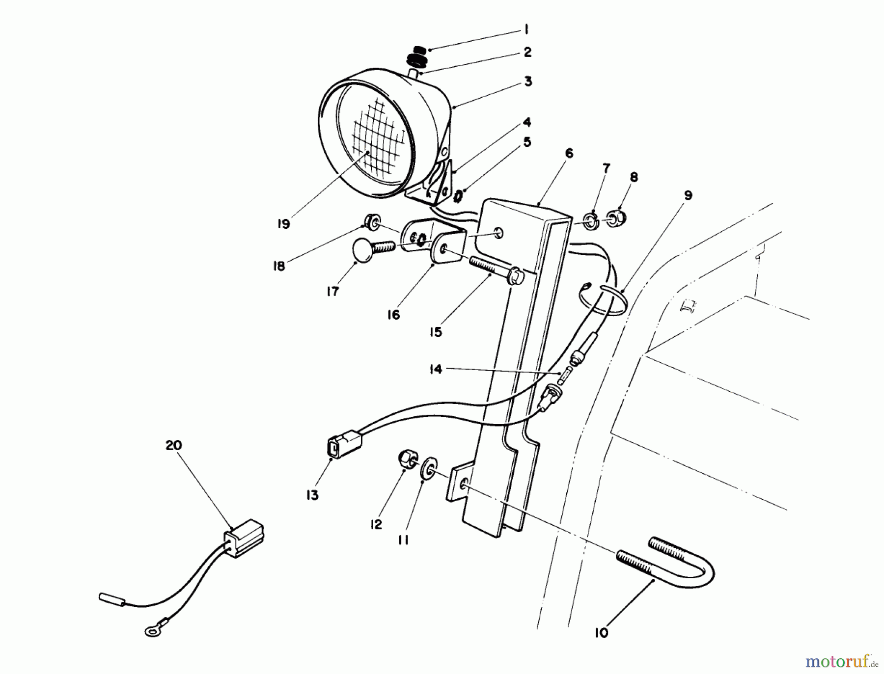  Toro Neu Snow Blowers/Snow Throwers Seite 1 38580 (1132) - Toro 1132 Power Shift Snowthrower, 1989 (9000001-9999999) LIGHT KIT NO. 66-7940 (OPTIONAL)