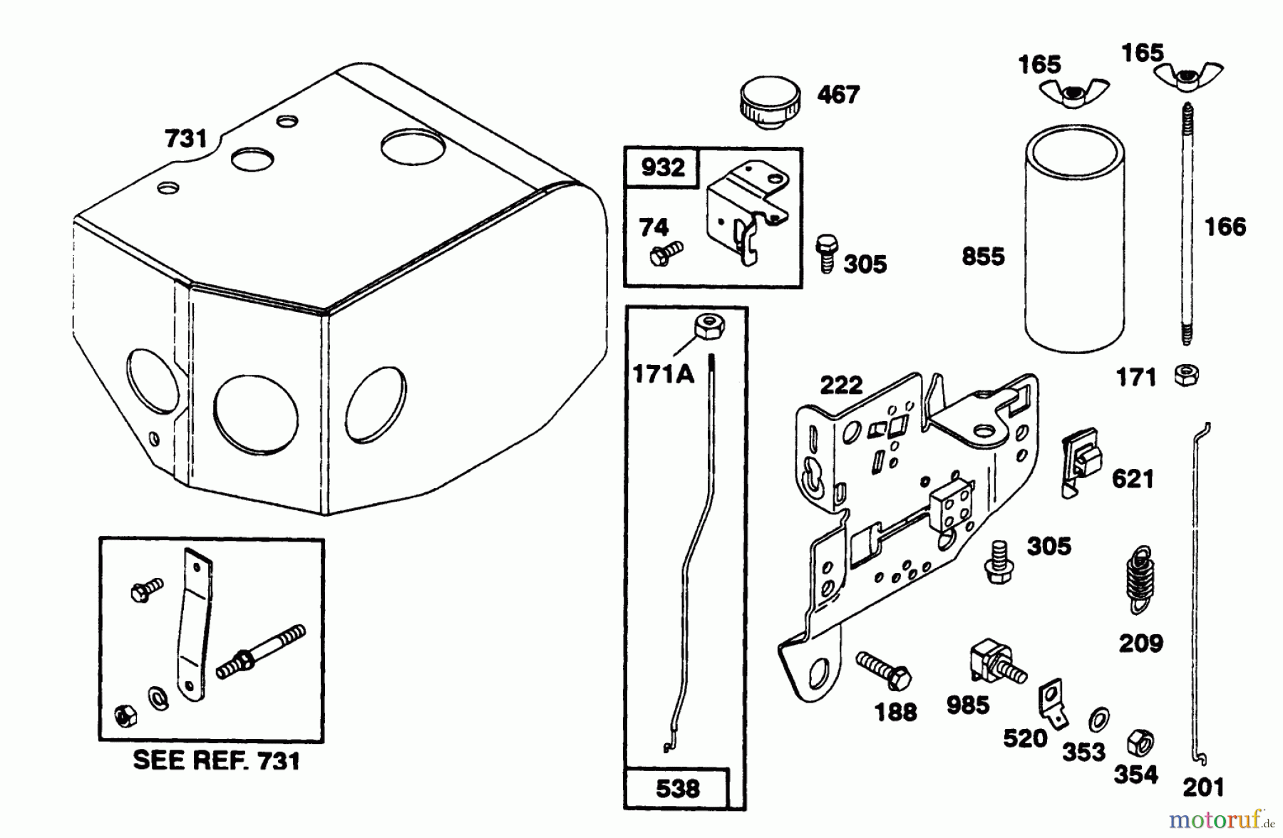  Toro Neu Snow Blowers/Snow Throwers Seite 1 38566 (1132) - Toro 1132 Power Shift Snowthrower, 1994 (49000001-49999999) ENGINE BRIGGS & STRATTON MODELS 252416-0756-01 & 252416-0757-01 #4