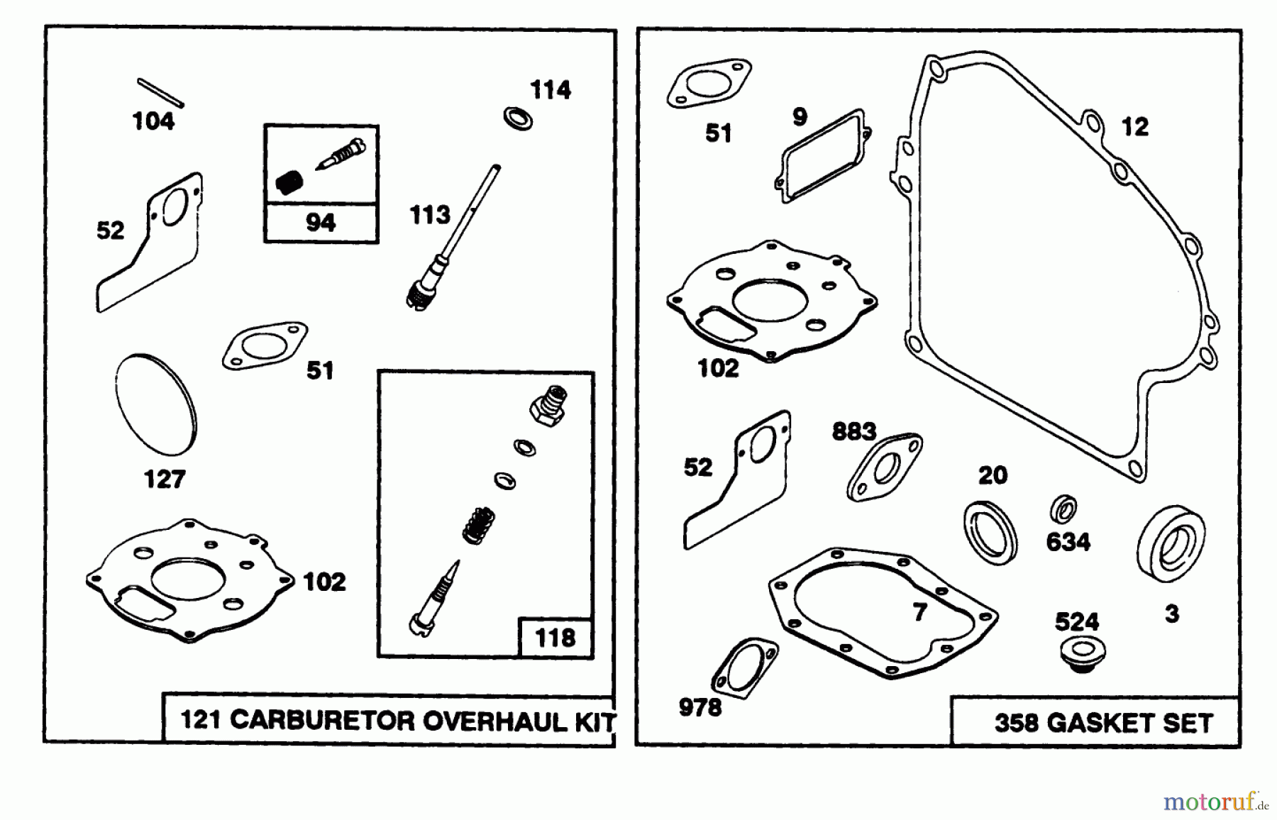  Toro Neu Snow Blowers/Snow Throwers Seite 1 38566 (1132) - Toro 1132 Power Shift Snowthrower, 1995 (59000001-59999999) ENGINE BRIGGS & STRATTON MODELS 252416-0756-01 & 252416-0757-01 #8