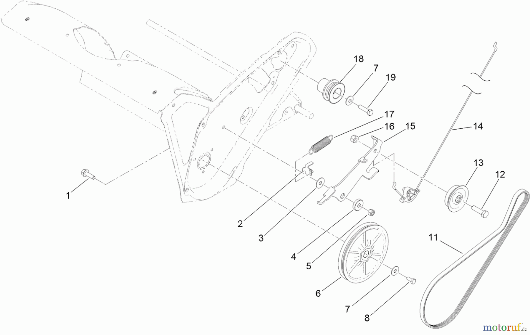  Toro Neu Snow Blowers/Snow Throwers Seite 1 38567 (6053 R) - Toro CCR 6053 R Quick Clear Snowthrower, 2013 (SN 313002000-313999999) ROTOR DRIVE ASSEMBLY