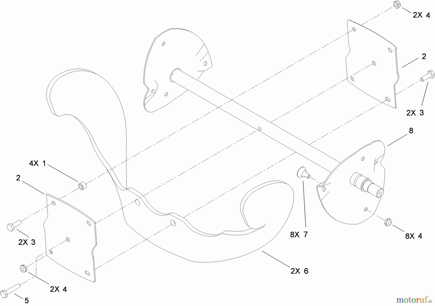  Toro Neu Snow Blowers/Snow Throwers Seite 1 38569 (6053 ES) - Toro CCR 6053 ES Quick Clear Snowthrower, 2012 (312000001-312999999) ROTOR ASSEMBLY