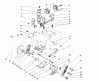 Toro 38570 (828) - 828 Power Shift Snowthrower, 1990 (0000001-0999999) Listas de piezas de repuesto y dibujos TRACTION DRIVE ASSEMBLY