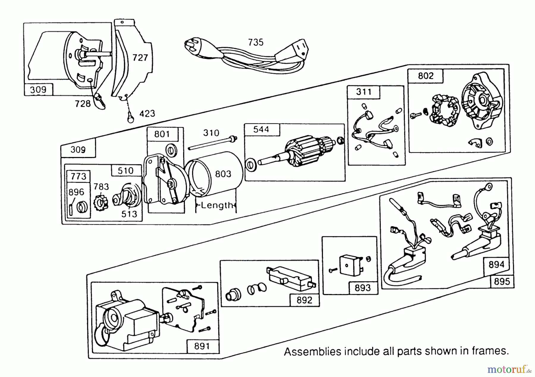  Toro Neu Snow Blowers/Snow Throwers Seite 1 38570 (828) - Toro 828 Power Shift Snowthrower, 1993 (3900001-3999999) 120V ELECTRIC STARTER MOTOR NO. 37-4630 (OPTIONAL)