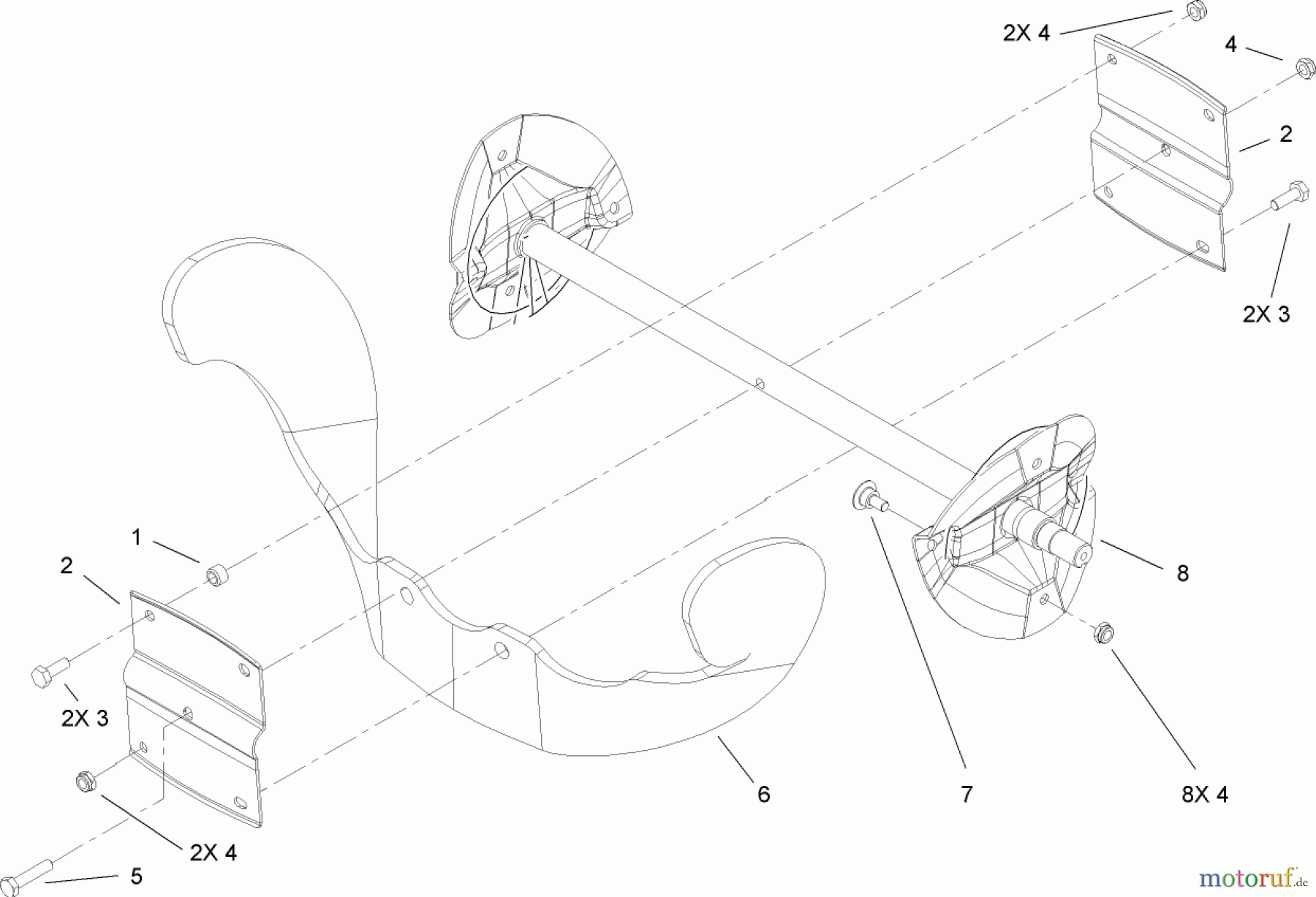  Toro Neu Snow Blowers/Snow Throwers Seite 1 38571 (6053) - Toro CCR 6053 Quick Clear Snowthrower, 2008 (280000001-280999999) ROTOR ASSEMBLY