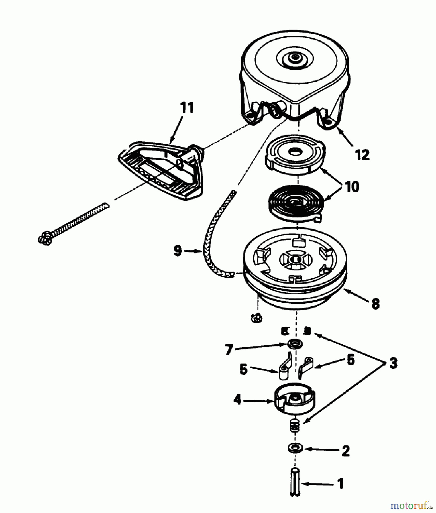  Toro Neu Snow Blowers/Snow Throwers Seite 1 38574 (828) - Toro 828 Power Shift Snowthrower, 1992 (2000001-2999999) REWIND TECUMSEH STARTER NO. 590630