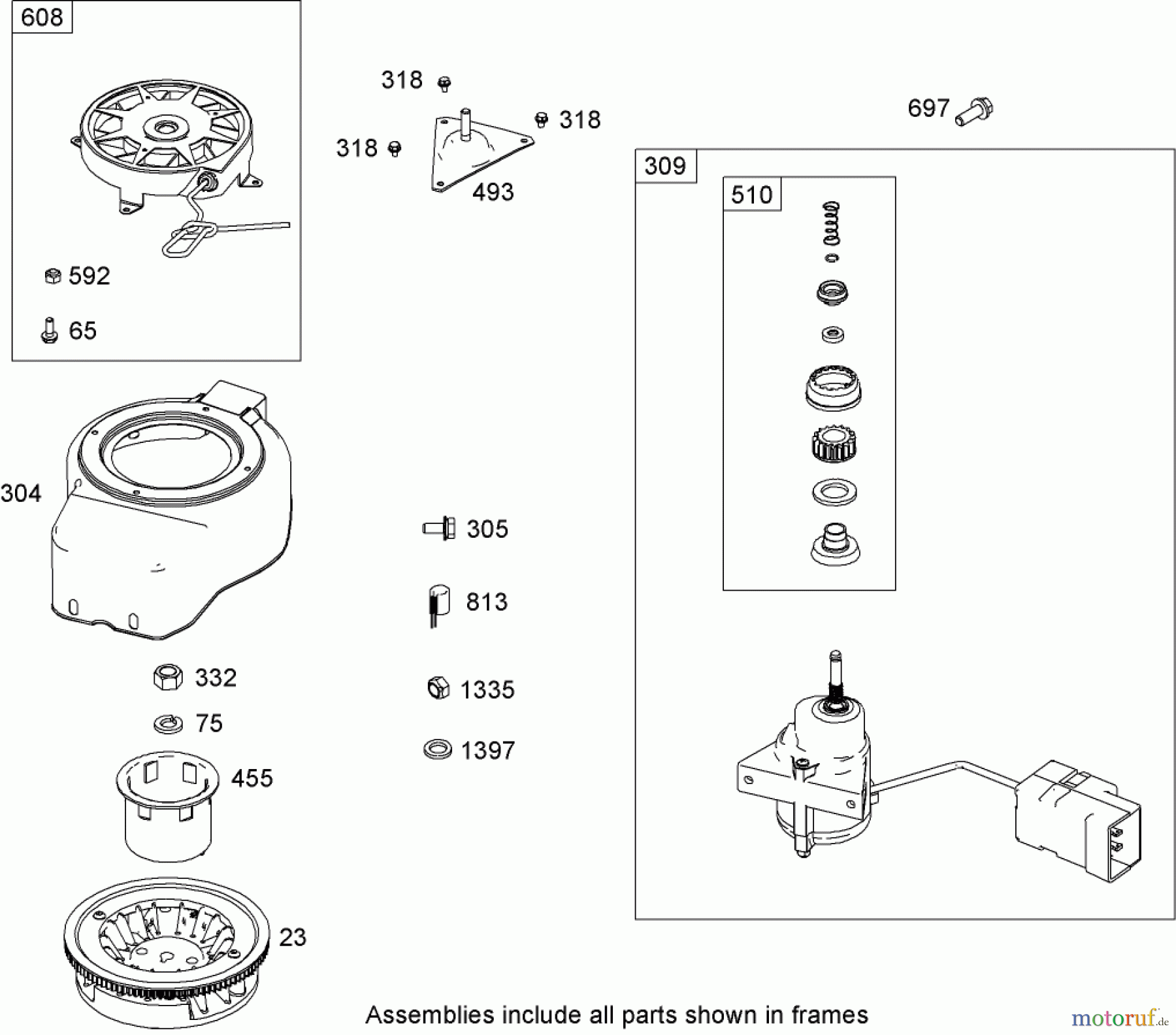  Toro Neu Snow Blowers/Snow Throwers Seite 1 38584 - Toro Power Clear Snowthrower, 2008 (280000001-280999999) FLYWHEEL, BLOWER HOUSING AND STARTER ASSEMBLY BRIGGS AND STRATTON 084233-0199-E8