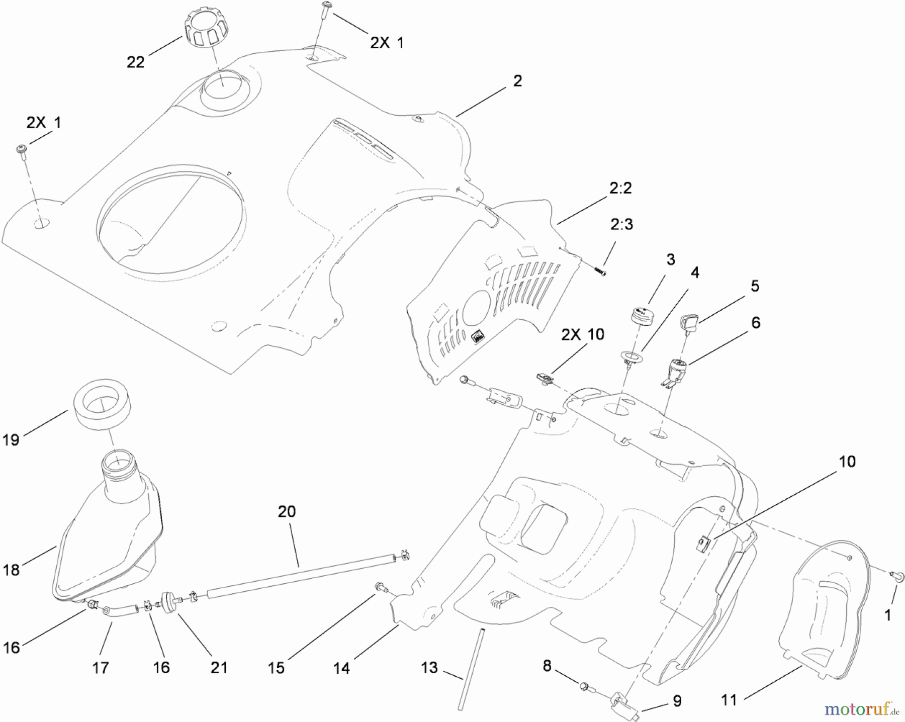  Toro Neu Snow Blowers/Snow Throwers Seite 1 38587 - Toro Power Clear Snowthrower, 2011 (311000001-311020000) SHROUD ASSEMBLY