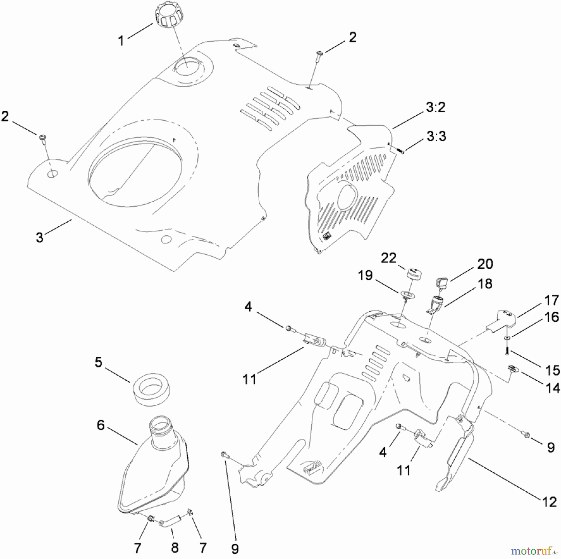  Toro Neu Snow Blowers/Snow Throwers Seite 1 38588 - Toro Power Clear Snowthrower, 2010 (310000001-310999999) SHROUD ASSEMBLY