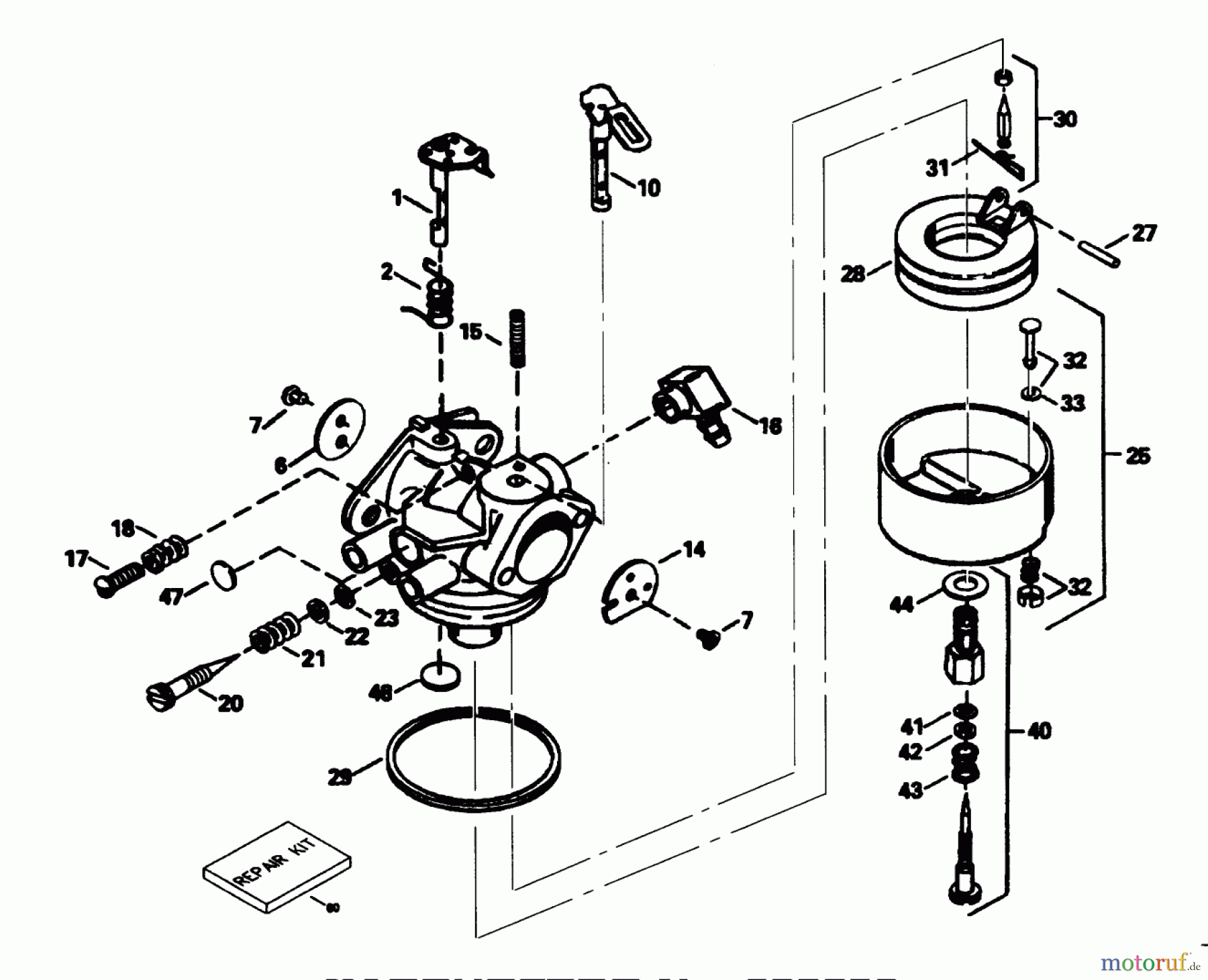  Toro Neu Snow Blowers/Snow Throwers Seite 1 38590 (1232) - Toro 1232 Power Shift Snowthrower, 1996 (6900001-6999999) CARBURETOR NO. 632536