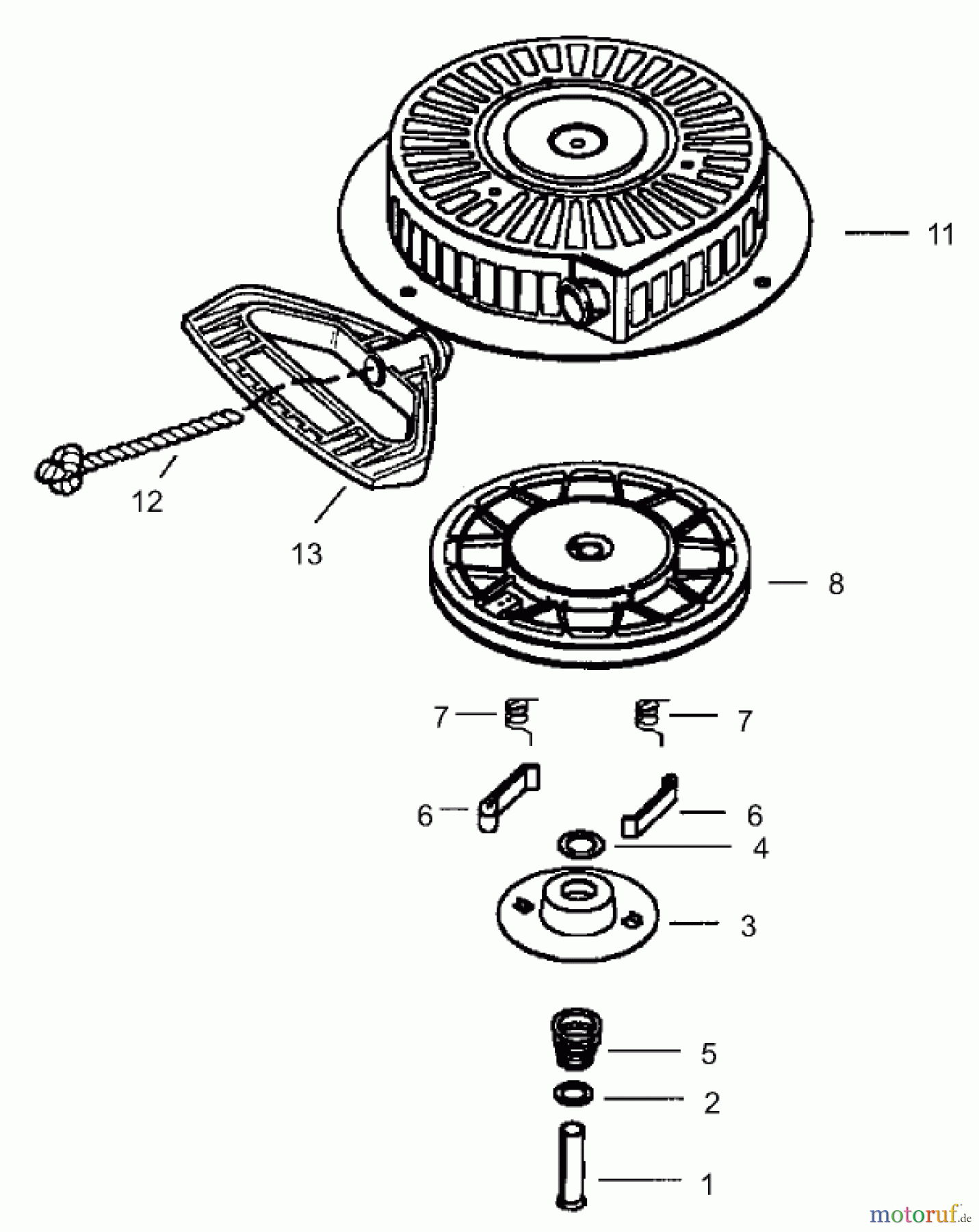  Toro Neu Snow Blowers/Snow Throwers Seite 1 38592 (1332) - Toro 1332 Power Shift Snowthrower, 2004 (240000001-240999999) RECOIL STARTER PART NO. 590733 (OPTIONAL)