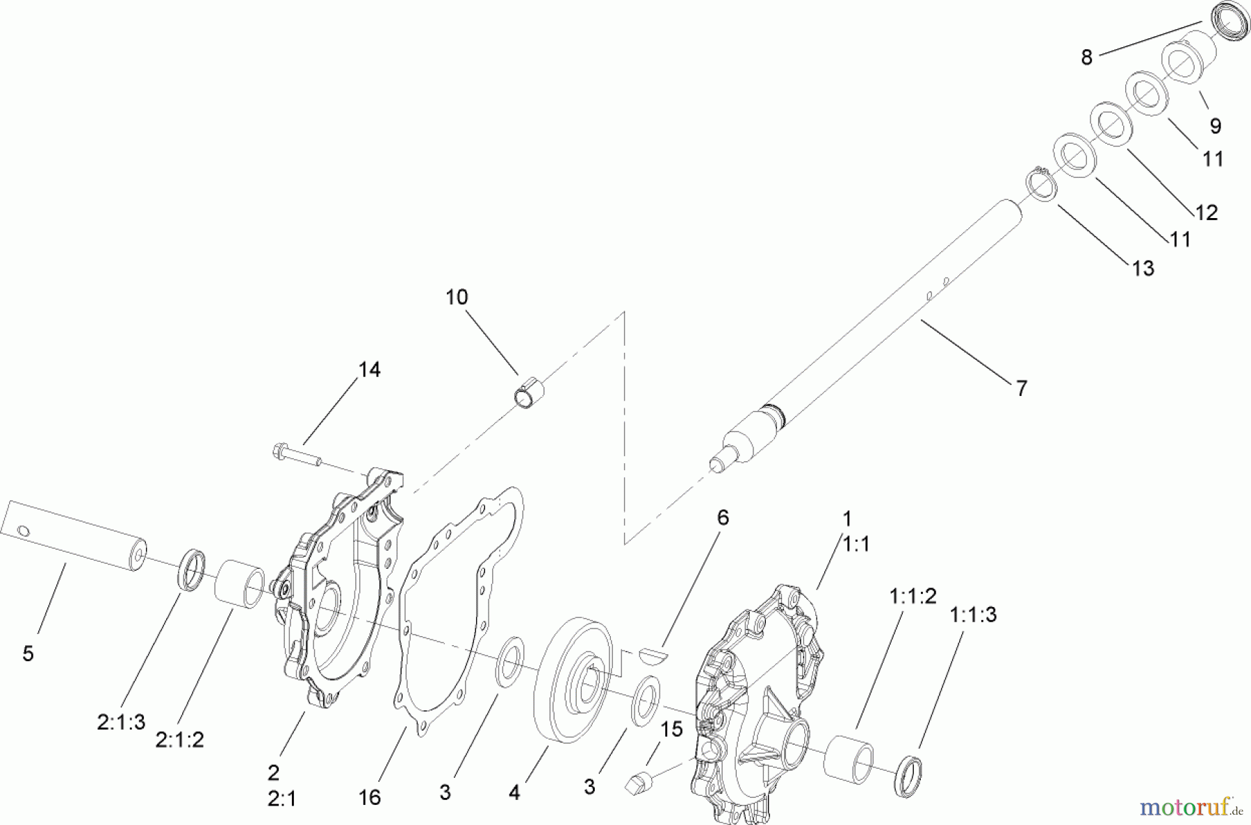  Toro Neu Snow Blowers/Snow Throwers Seite 1 38595 (6000) - Toro Power Max 6000 Snowthrower, 2007 (270000001-270999999) 26 INCH AUGER GEARCASE ASSEMBLY NO. 108-7328