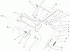Toro 38602 - Snow Commander Snowthrower, 2001 (210000001-210999999) Listas de piezas de repuesto y dibujos UPPER HANDLE ASSEMBLY