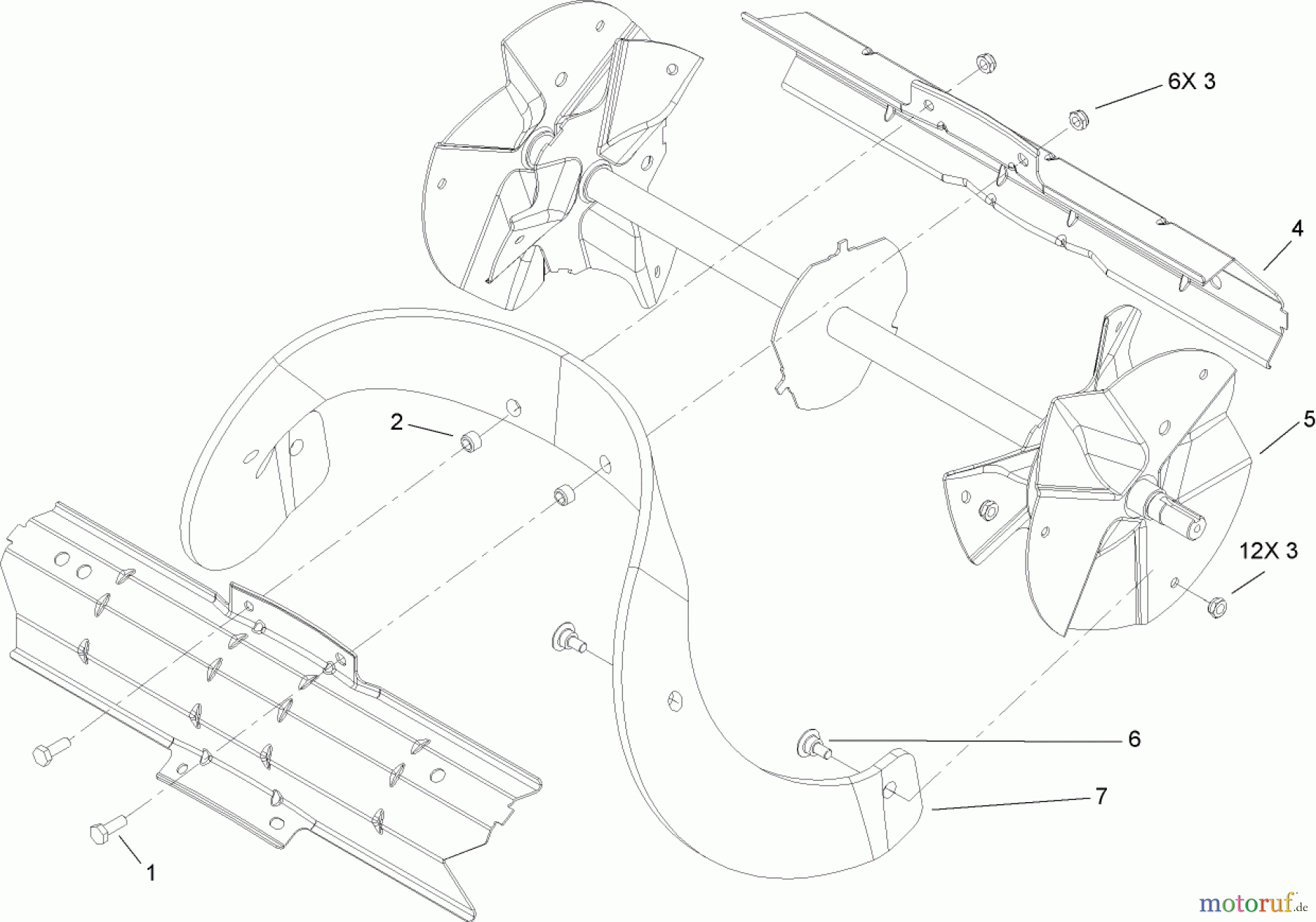  Toro Neu Snow Blowers/Snow Throwers Seite 1 38600 - Toro Snow Commander Snowthrower, 2006 (260000001-260010000) IMPELLER ASSEMBLY