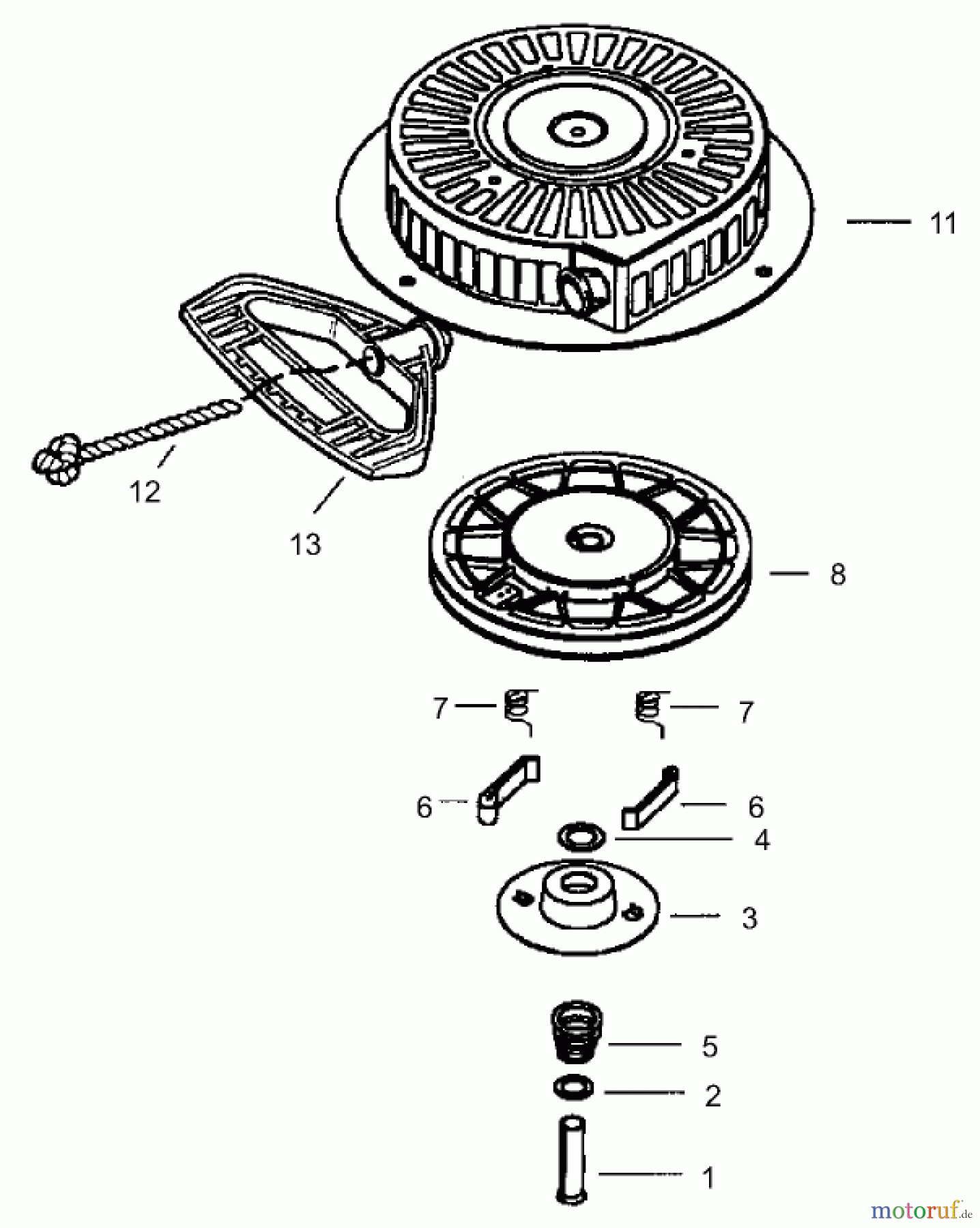  Toro Neu Snow Blowers/Snow Throwers Seite 2 38620 (826 LE) - Toro Power Max 826 LE Snowthrower, 2004 (240000001-240999999) REWIND STARTER ASSEMBLY NO. 590733 (OPTIONAL) TECUMSEH HMSK-80 155723